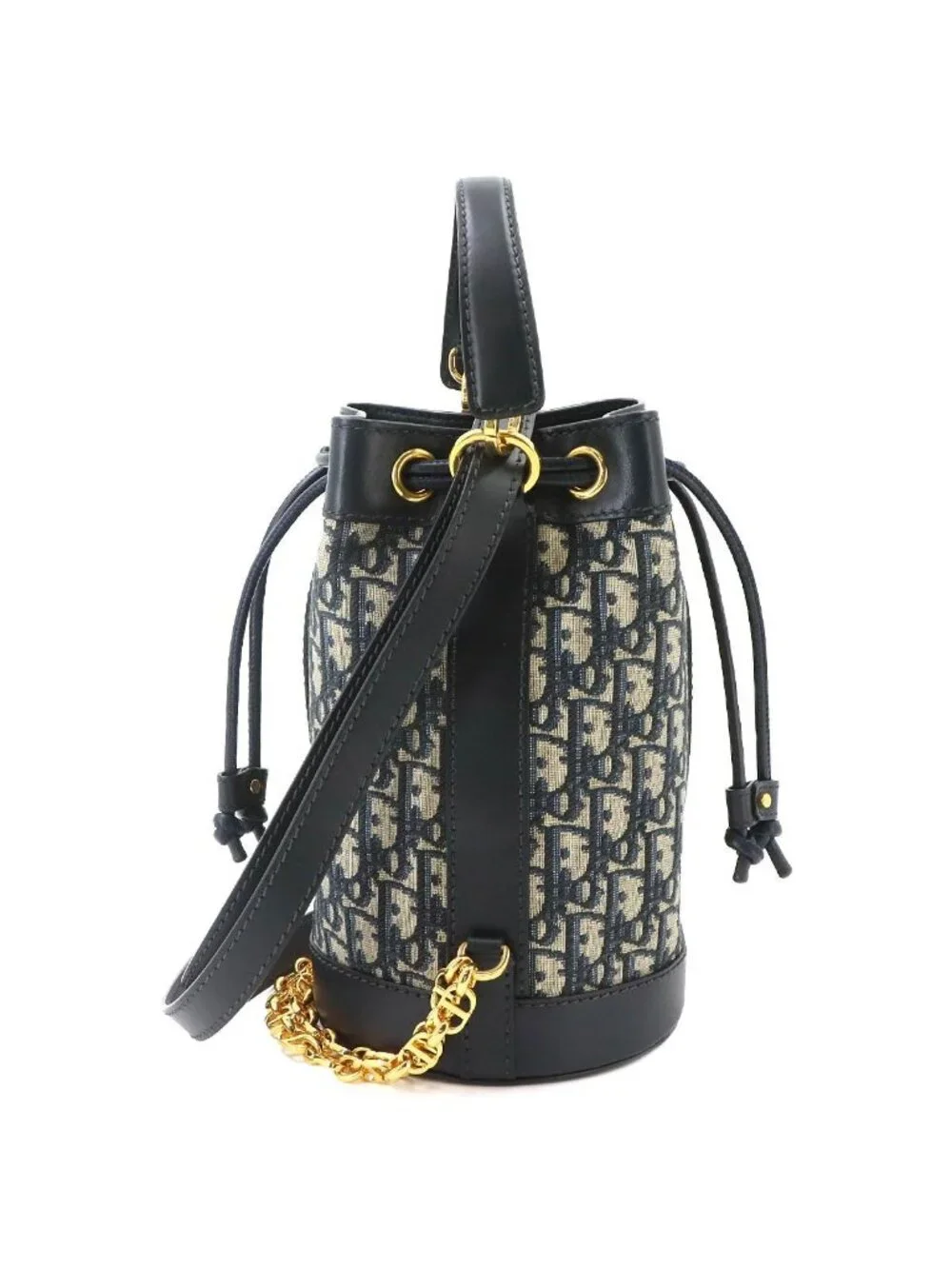 Dior Oblique Backpack Canvas Leather Navy